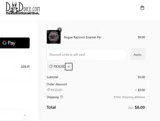 DND DICE coupon verification screenshot