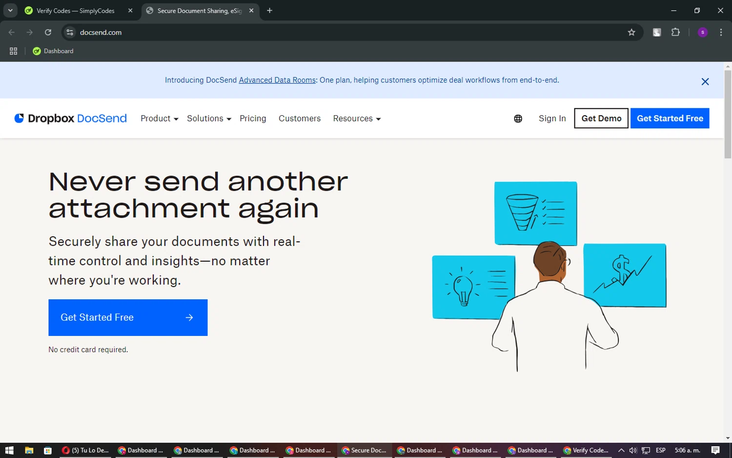 DocSend checkout page showing DocSend coupon code box | Screenshot taken by SimplyCodes community member on Oct 25, 2024