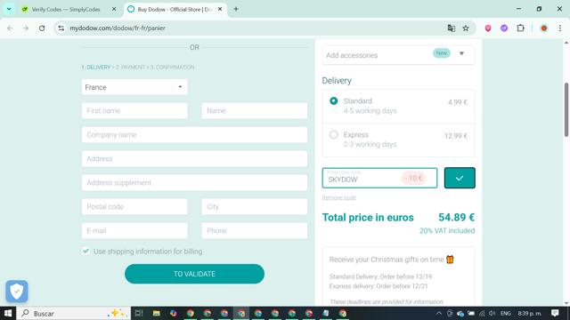 Dodow checkout page showing Dodow discount code box | Screenshot taken by SimplyCodes community member on Sep 12, 2025