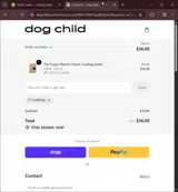 PUPPY20 coupon verification screenshot