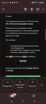 Dog20 coupon verification screenshot