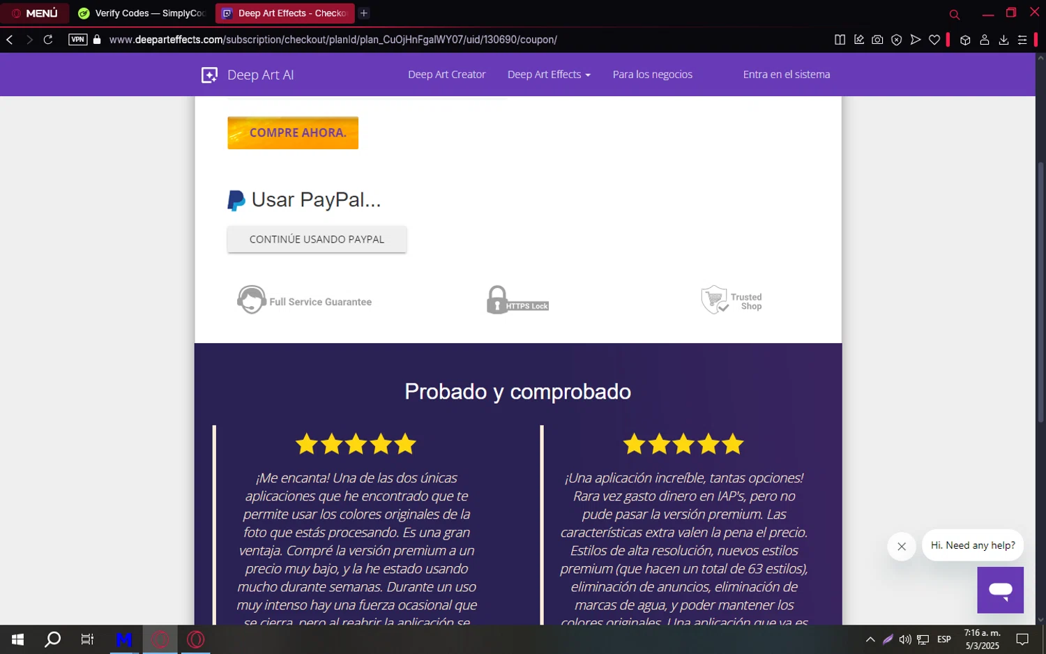 Dogs Naturally promo code screenshot showing code Happy20 applied at Dogs Naturally checkout page. Uploaded by SimplyCodes community member TreasureCaptain9598 on Mar 5, 2025