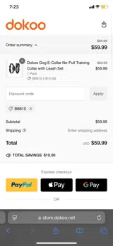 BB810 coupon verification screenshot