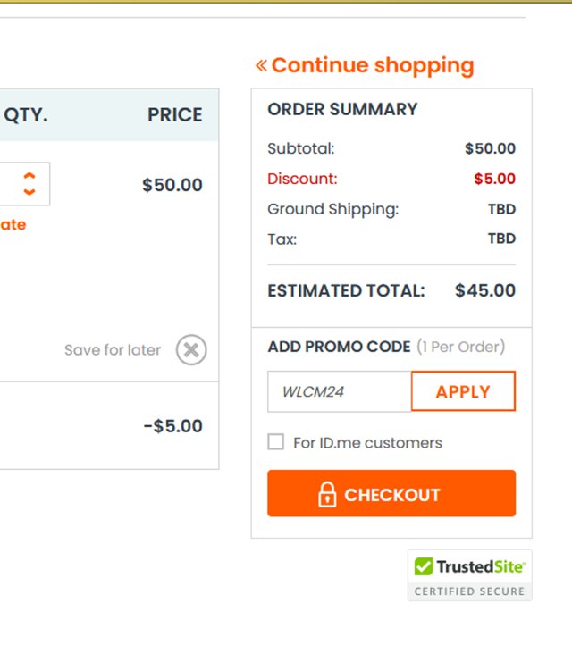DollarDays checkout page showing DollarDays promo code box | Screenshot taken by SimplyCodes community member on Mar 30, 2025