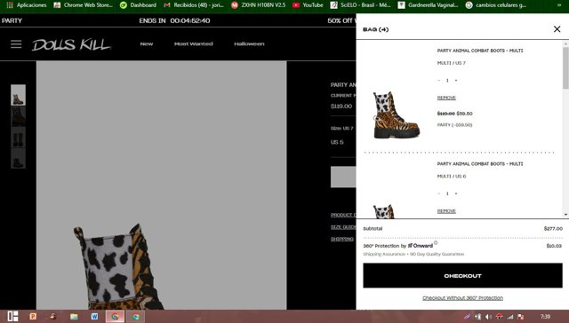 Dolls Kill checkout page showing Dolls Kill discount code box | Screenshot taken by SimplyCodes community member on Aug 28, 2025