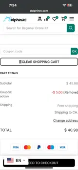 adrjyn coupon verification screenshot