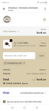 Domestic Domestic coupon verification screenshot