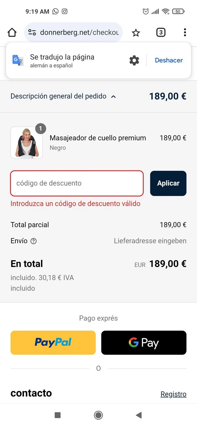 Donnerberg promo code screenshot showing code SPRING15 applied at Donnerberg checkout page. Uploaded by SimplyCodes community member Piolin on Apr 9, 2025