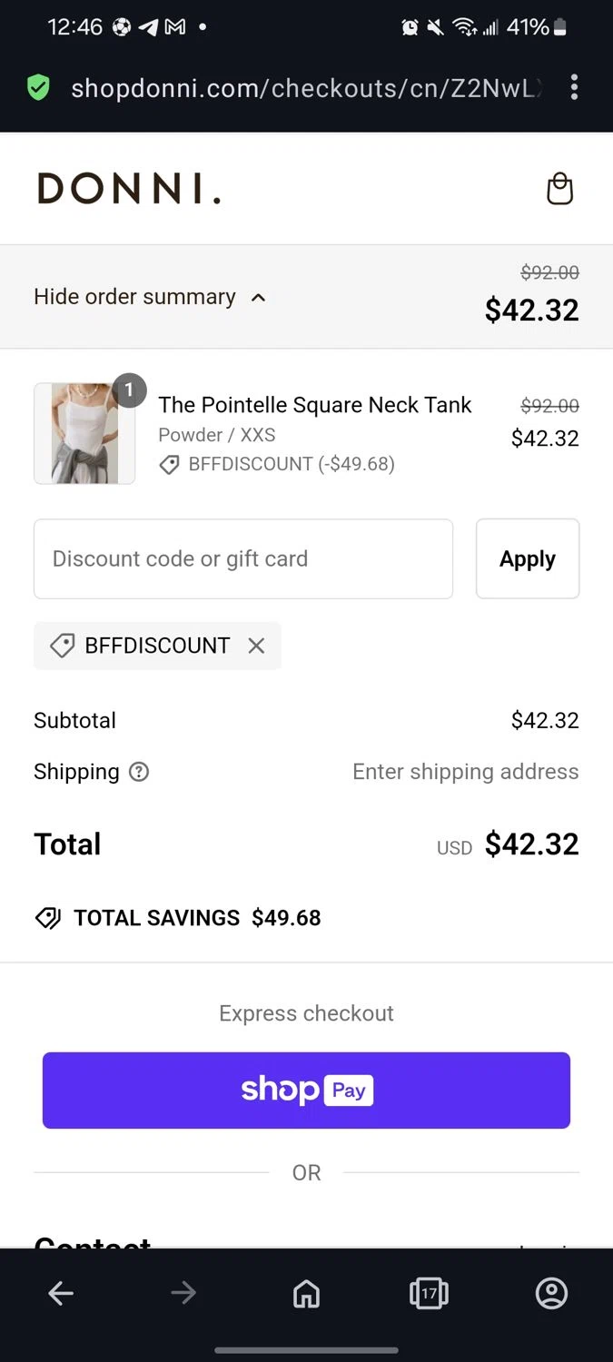 how to use DONNI coupons