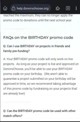 BIRTHDAY coupon verification screenshot