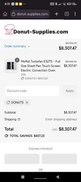 Donut-Supplies coupon verification screenshot