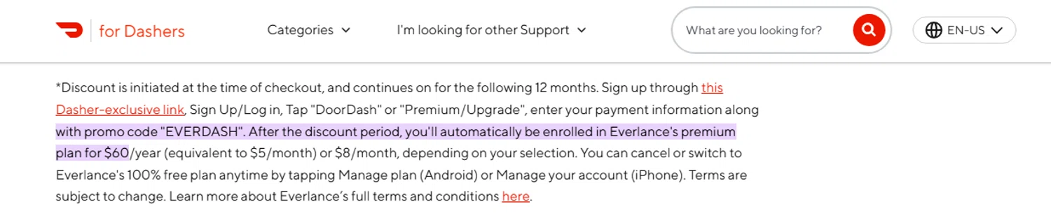 DoorDash promo code screenshot showing code EVERDASH applied at DoorDash checkout page. Uploaded by SimplyCodes community member PaulSkenes on Jun 17, 2026