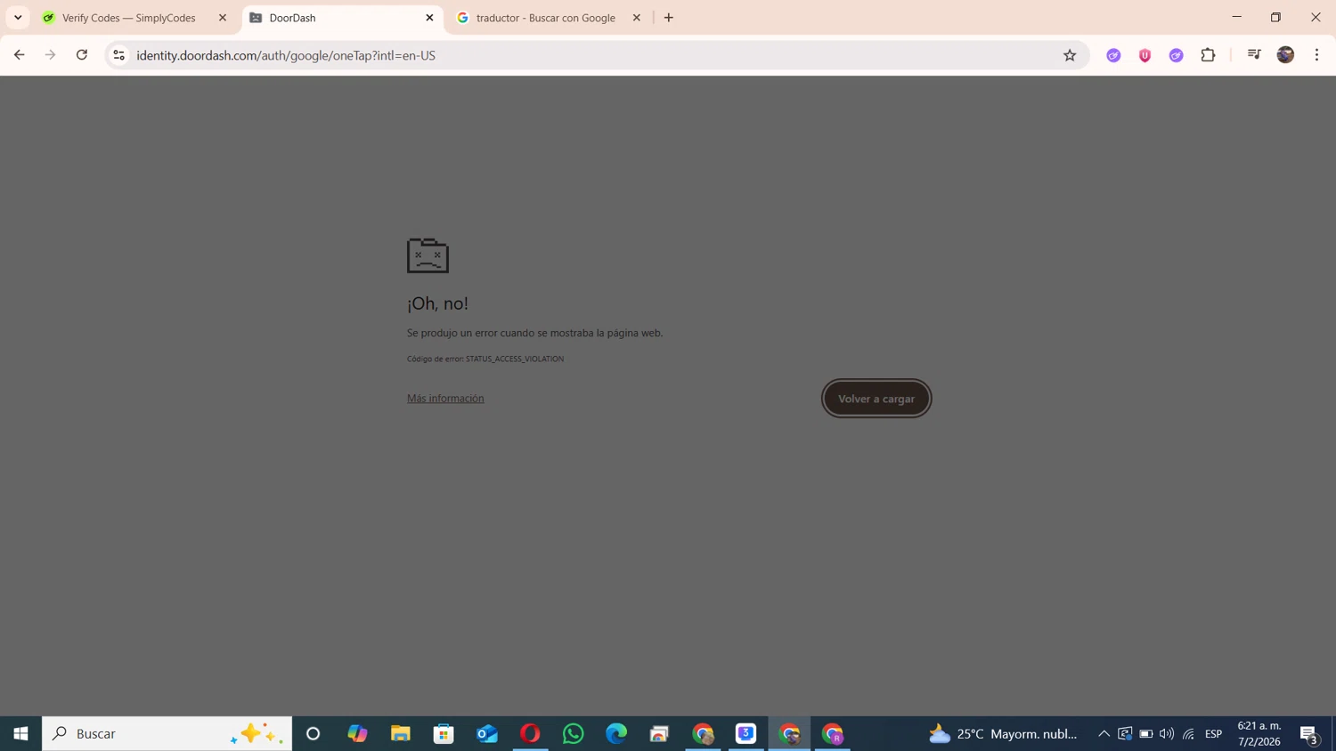DoorDash Dasher promo code screenshot showing code CVS3OFF applied at DoorDash Dasher checkout page. Uploaded by SimplyCodes community member andresito16 on Feb 7, 2026