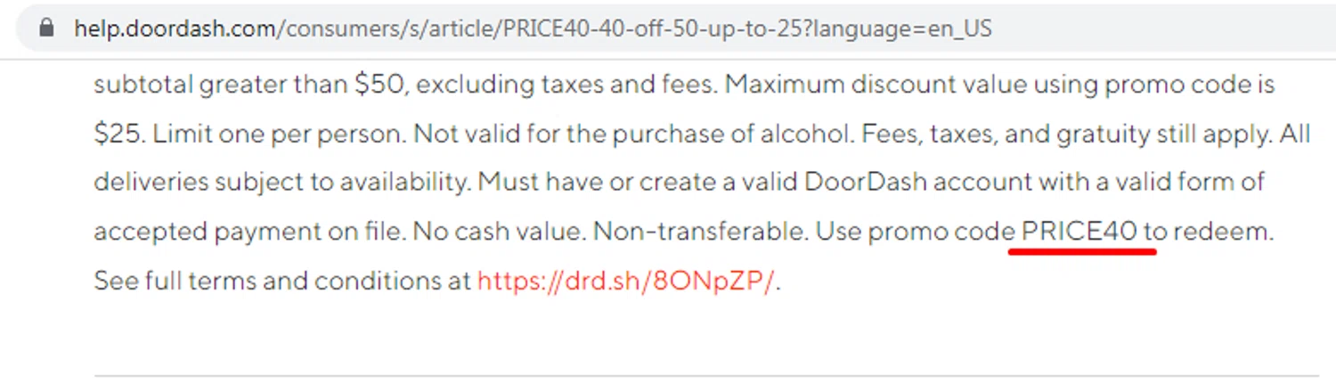DoorDash Dasher promo code screenshot showing code NEW40DD applied at DoorDash Dasher checkout page. Uploaded by SimplyCodes community member RonaldAcunaJr on Dec 15, 2025