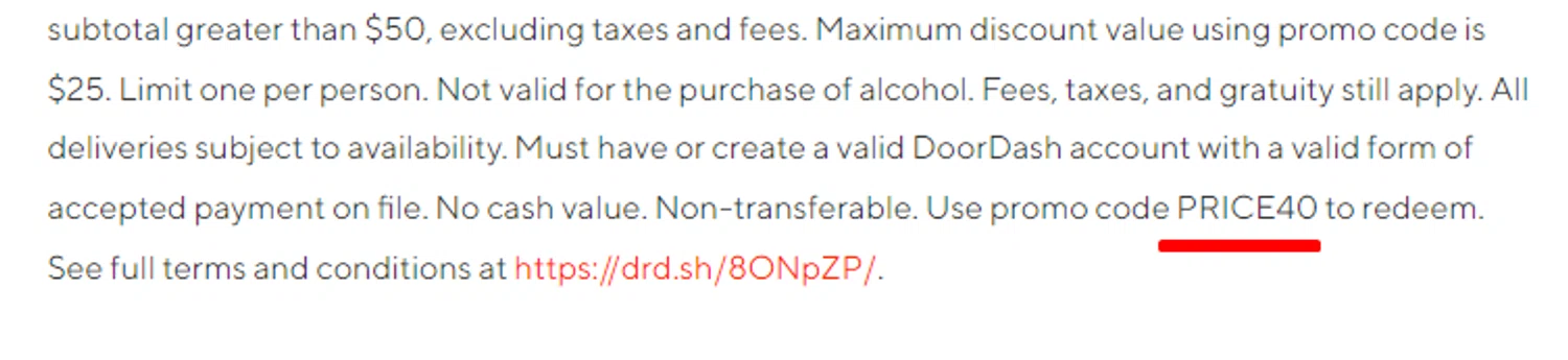 DoorDash Dasher promo code screenshot showing code price40 applied at DoorDash Dasher checkout page. Uploaded by SimplyCodes community member RonaldAcunaJr on Dec 15, 2025