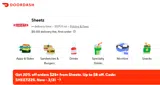 SHEETZ25 coupon verification screenshot