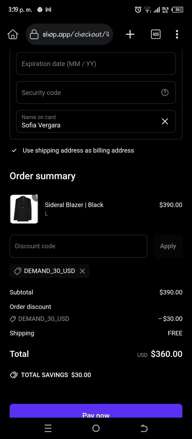 DOORS. promo code screenshot showing code DEMAND_30_USD applied at DOORS. checkout page. Uploaded by SimplyCodes community member Pipina11 on May 23, 2025