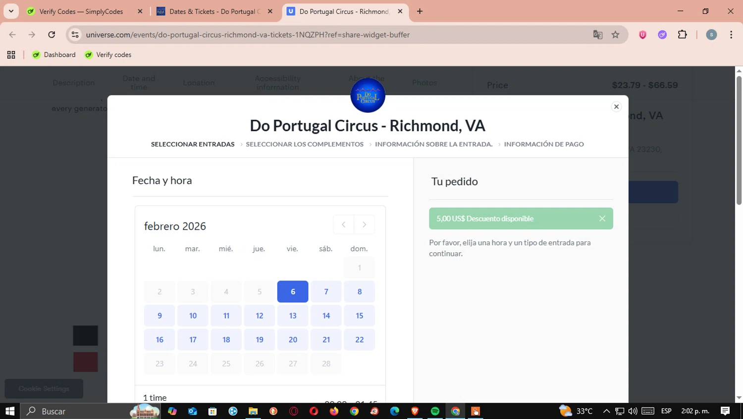 Do Portugal Circus checkout page showing Do Portugal Circus promo code box | Screenshot taken by SimplyCodes community member on Jan 31, 2026
