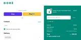 Doré coupon verification screenshot