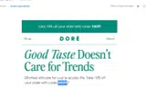 Doré coupon verification screenshot