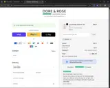Dore & Rose US coupon verification screenshot