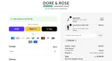 Dore & Rose US coupon verification screenshot
