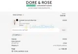Dore & Rose US coupon verification screenshot