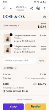 IWD26 coupon verification screenshot