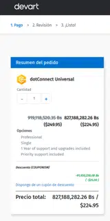 COUPONISM coupon verification screenshot