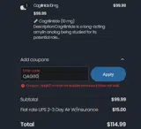 Double R Labs coupon verification screenshot