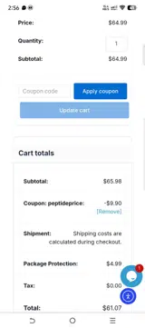 Double R Labs coupon verification screenshot