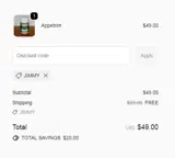 Doublesix Dice coupon verification screenshot