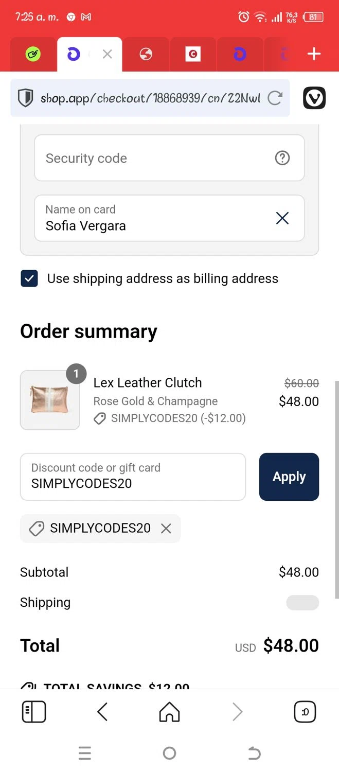 Doubletake coupon code screenshot showing code SIMPLYCODES20 applied at Doubletake checkout page. Uploaded by SimplyCodes community member PromoScholar5313 on Apr 30, 2025