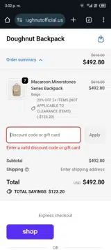 DNAW10 coupon verification screenshot