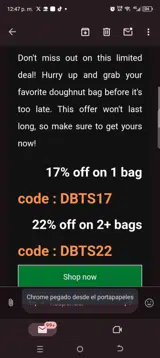 DBTS17 coupon verification screenshot