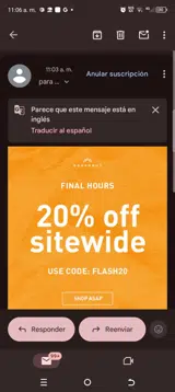 Flash20 coupon verification screenshot