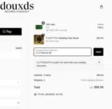 douxds coupon verification screenshot