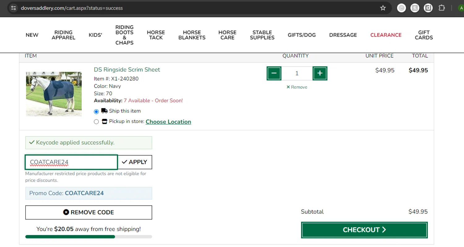 Dover Saddlery Promo Codes 20 Off May 2024