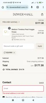 8QV9N9 coupon verification screenshot