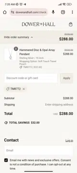 TM8772 coupon verification screenshot