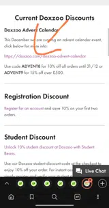 ADVENT8 coupon verification screenshot