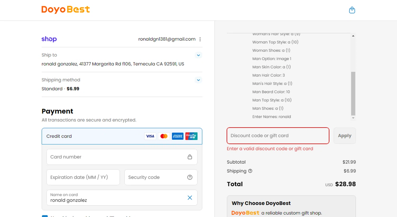 DoyoBest discount code screenshot showing code NEWSK1VBXIVL applied at DoyoBest checkout page. Uploaded by SimplyCodes community member Yuskeilyn20 on Jan 23, 2026