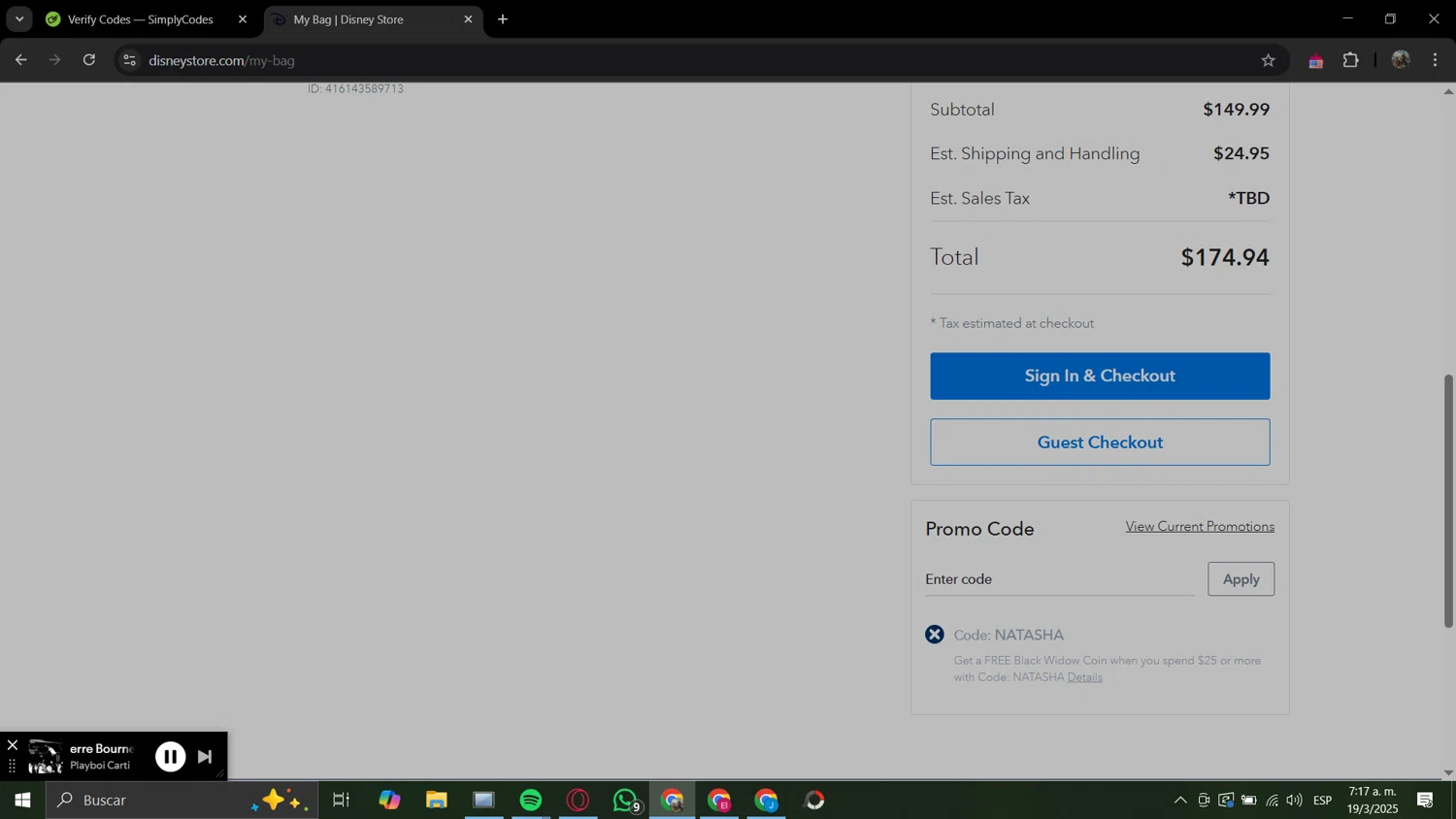 DPEP promo code screenshot showing code NATASHA applied at DPEP checkout page. Uploaded by SimplyCodes community member JolyneCujoh on Mar 19, 2025