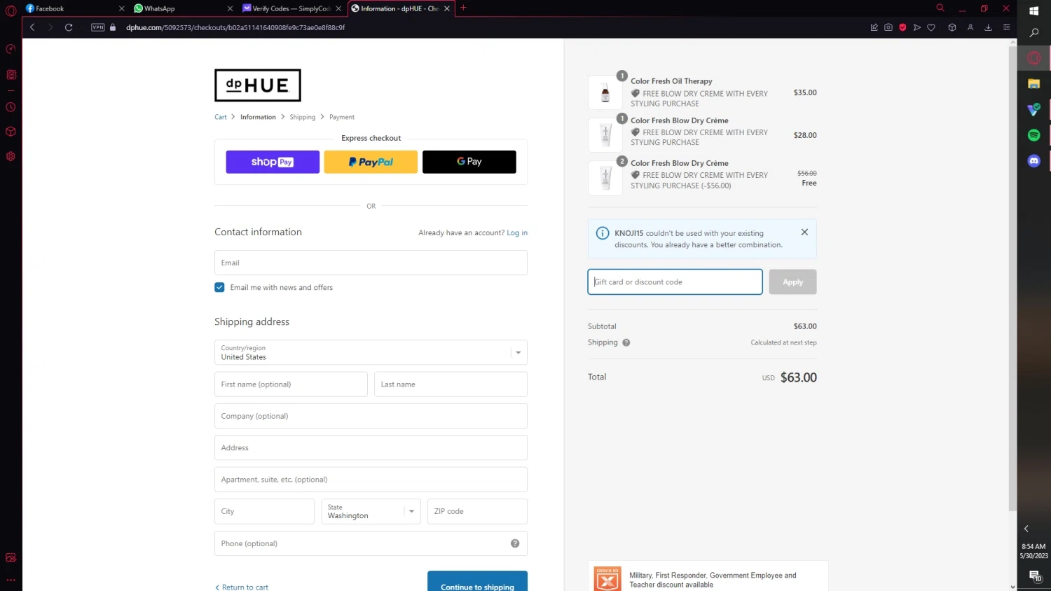 where to use dpHUE promo code box