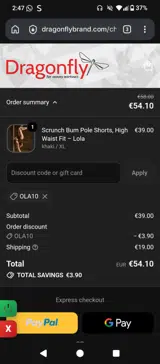 Dragonfly Brand coupon verification screenshot