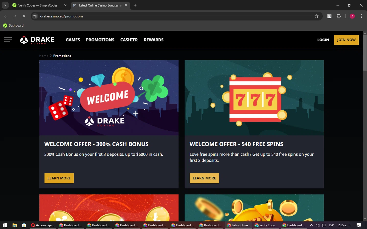 Drake Casino checkout page showing Drake Casino promo code box | Screenshot taken by SimplyCodes community member on Oct 8, 2024