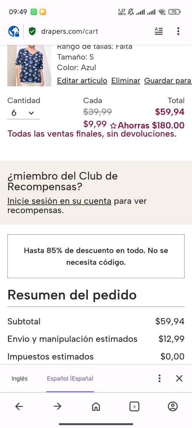 Draper's & Damon's checkout page showing Draper's & Damon's promo code box | Screenshot taken by SimplyCodes community member on Jun 16, 2025