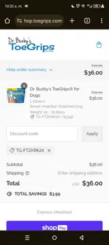 TG-FTZKRK2X coupon verification screenshot
