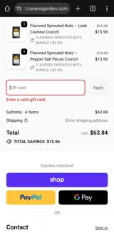 DRCOWANSGARDEN coupon verification screenshot