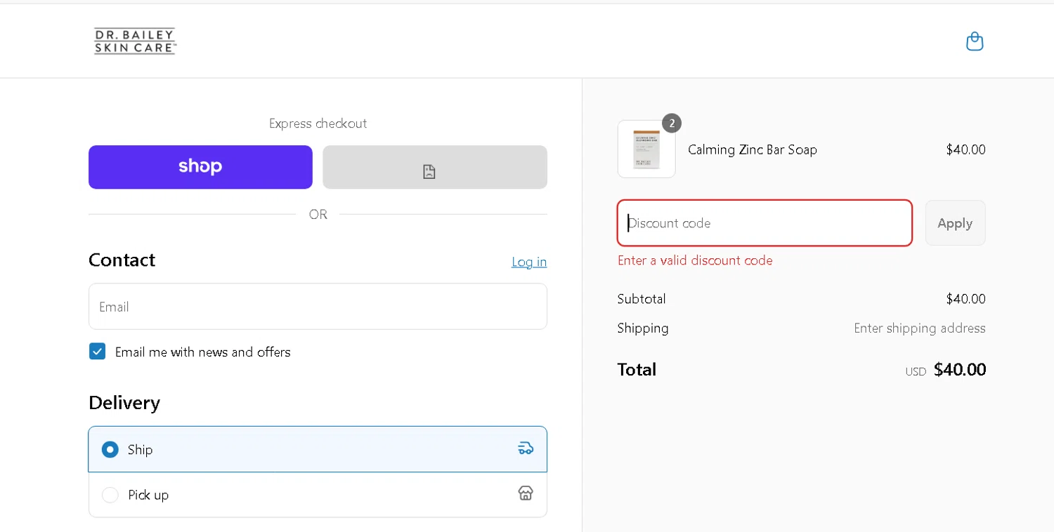 Dr. Cynthia Bailey coupon code screenshot showing code 8JPB82MG applied at Dr. Cynthia Bailey checkout page. Uploaded by SimplyCodes community member SILVERLUGIA on Aug 31, 2025